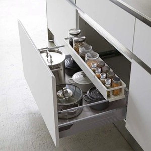 Kitchen <b>Cabinet</b> Organizer With Pull Out <b>Shelves</b> Removable Divider Storage Solution For Tableware And Kitchenware - Product Image 1