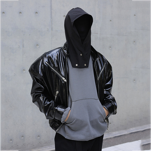 ผู้ผลิตเสื้อฮู้ดดี้ผ้าฝ้ายแท้ 100% หนานุ่มสองชั้น ระบายอากาศได้ดีสำหรับฤดูหนาว มีกระดุม ตัดสี บุด้วยผ้าตาข่าย พิมพ์ลายซิลค์สกรีน - Product Image 4