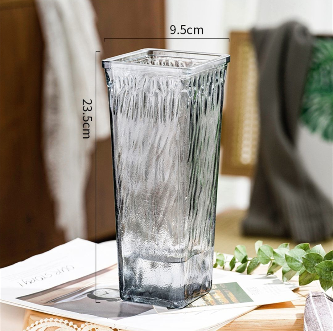 Factory Produced Wholesale Home Decor Glacier Glass Flower Vase