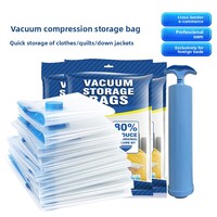 Sacs de compression sous vide transparents en matériau PAPE - Sacs de compression par aspiration pour la maison, pour les couettes, les vêtements, le rangement en voyage