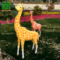 Sculpture de girafe en résine 3D grandeur nature, décorative pour jardin, imperméable, statue d'animal, objet de collection