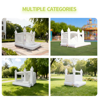Château gonflable blanc avec toboggan gonflable Offre Spéciale Mini Pvc rebond sautant maison videur avec toboggan pour enfants enfants adultes