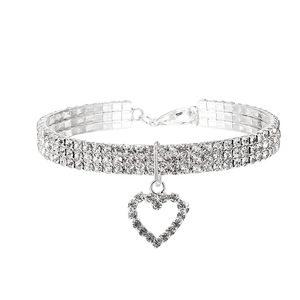 Großhandel Schöne Qualität Bright Shine Crystal <span class=keywords><strong>Dog</strong></span> <span class=keywords><strong>Paw</strong></span> Shape Dekoration Haustier Halsband für Kätzchen - Product Image 4