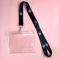 Lanière en gros personnalisée en sangle polyester multicolore, porte-badge d'identification, étui pour carte, porte-nom d'exposition, lanière de haute qualité directement de l'usine