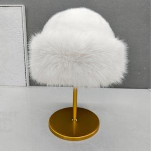 <strong>Fluffy</strong> Faux Fur Breathable Bucket <strong>Hat</strong> for Women Luxury Plush Warm Winter <strong>Hat</strong> Thick Snowy Day - Product Image 6