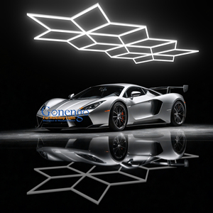Livraison Gratuite Certification ETL Forme Polygonale Géométrique DIY Auto Showroom <span class=keywords><strong>Led</strong></span> Light <span class=keywords><strong>Garage</strong></span> - Product Image 1