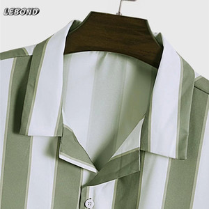 2022 été <span class=keywords><strong>Chic</strong></span> imprimé chemise et short 2 pièces hommes ensembles mode bouton vers le bas hauts et Shorts de plage tenues de vacances - Product Image 5
