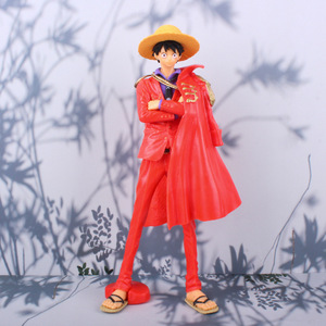 Figura de Luffy de <span class=keywords><strong>One</strong></span> <span class=keywords><strong>Piece</strong></span>, Edición del 20 Aniversario, 25 cm Figura de PVC de Anime, Rey Luffy con Capa Roja, Modelo Coleccionable - Product Image 2