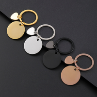 Blanko Schlüsselanhänger DIY Laser Edelstahl Schlüsselanhänger Hunde-Haustier-ID-Tags UV-Druck Graviertes Logo Metall-Anhänger Souvenir-Schlüsselanhänger