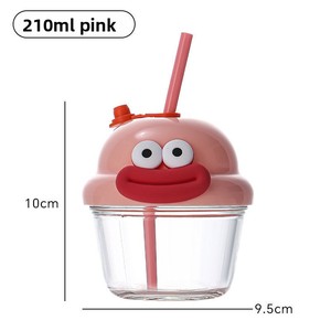 Mini verres Dundun avec paille pour boissons grasses au lait, café, dessin animé mignon en gros - Product Image 6