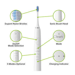 <span class=keywords><strong>Cepillo</strong></span> <span class=keywords><strong>de</strong></span> <span class=keywords><strong>Dientes</strong></span> Eléctrico Sónico OEM ODM, 5 Modos, Recargable, Resistente al Agua IPX8, Portátil, Ideal para Viajes, <span class=keywords><strong>Mejor</strong></span> Limpieza, Certificado por la FDA/CE - Product Image 4