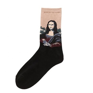 Vente en gros nouveauté artistique <span class=keywords><strong>Van</strong></span> <span class=keywords><strong>Gogh</strong></span> peinture chaussettes hommes unisexe drôle Art graphique coton chaussettes d'équipage - Product Image 3