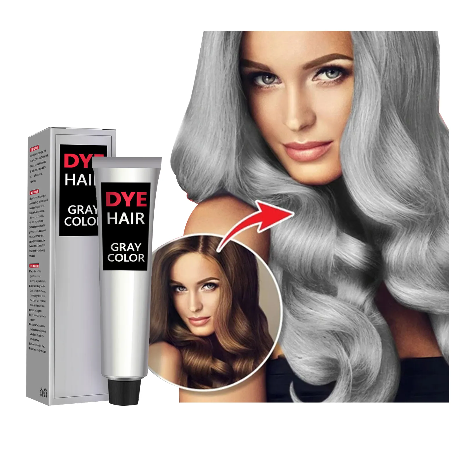 ODM OEM Grey Hair Color Permanent Easy Hair Dye Color Gentle Hair Color Cream