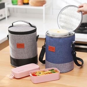 Round Thermal Insulation Lunch Bag for Women Kids Picnic Bento Box Cooler Tote Bags Food Carrier Storage Container Handbag - Product Image 5