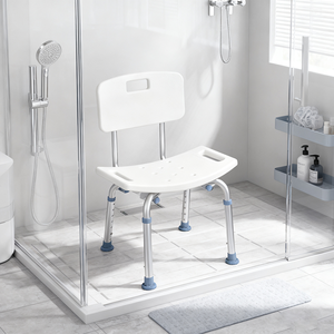 Banc de bain Springseaon SBR-351L en alliage d'aluminium personnalisé, réglable sur 8 positions, avec patins en caoutchouc, charge maximale de 100 kg, confort pour personnes âgées et handicapées - Product Image 2