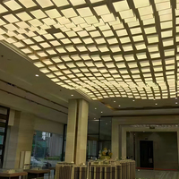 Lustre de luxe restaurant haut cell lumière hôtel lustre lumière pour hauts plafonds