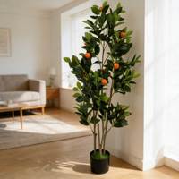 Hoogwaardige kunstmatige sinaasappelboom van kunststof, duurzame kunstboom voor binnen en buiten, decoratie voor nieuwjaar, bruiloft en achtergronddecoratie