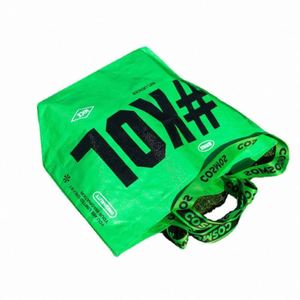 Sac de shopping tissé en polypropylène laminé de haute qualité, grande capacité, avec logo personnalisé - Product Image 1