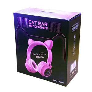 Schattige Kat Oordopjes Kinderen Waterdichte Bt Draadloze Headset Met Led Licht Indicator Hifi Oortelefoon Met Usb Connectoren Voor Gaming - Product Image 1
