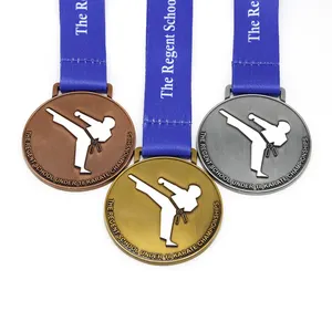 Manufacturer Custom Metal Karate Taekwondo Sport Metal Medal Martial Arts Medal