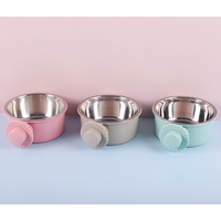 Gamelle suspendue fixe en acier inoxydable et plastique pour chats, gamelle ronde en plastique pour chiens, gamelle pour animaux de compagnie, gamelle à boire