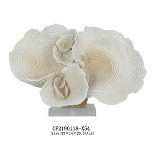 Artificial Resin Coral Ornament White Coral Tabletop Decor