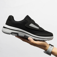 Chaussures unisexes à ouverture large et ajustables avec velcro, baskets respirantes en mesh pour pieds enflés, faciles à mettre et à enlever, chaussures de marche pour diabétiques