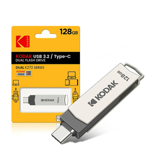 100% ban đầu Kodak usb3.<span class=keywords><strong>2</strong></span> <span class=keywords><strong>Pendrive</strong></span> k273 <span class=keywords><strong>2</strong></span> trong 1 OTG Loại C USB Flash Drive 128 <span class=keywords><strong>GB</strong></span> cho Điện thoại di động - Product Image 1