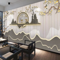 Nouvelle Peinture Paysagère à l'Encre Chinoise, Décoration de Salon, Tableau Mural pour Fond de Canapé, Art Moderne de Luxe, Peinture Murale Suspendue