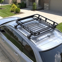Übergroßer Stahl-Dachgepäckkorb für Schwerlast, Universell Passend für SUV, Pickup-Truck, Jeep, 100kg Tragkraft, Einfache Montage, Schwarz ROAHTRIP