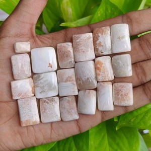 พลอยสกอเลไซต์สีชมพูทรงหลังเบี้ย จำนวน 259 กะรัต ขัดเงา สำหรับทำเครื่องประดับ ขายส่ง ผู้ส่งออกอินเดีย - Product Image 4