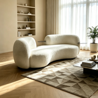 Italienisches Luxus-Designer-Sofa mit kostenlosem Versand, Vakuumkomprimiert, Stoffbezug, Amerikanischer Stil für Hotel und Villa, Leichte Eckgarnitur für Wohnzimmer