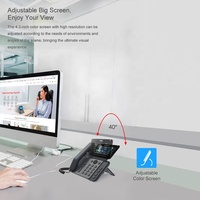 Écran LCD couleur de 4.3 pouces V65 téléphone IP Wifi 6 fêtes conférence téléphonique Voip Sip avec 20 lignes Sip