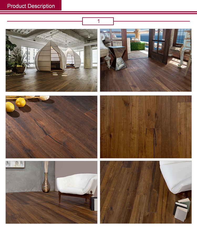 Multilayer Oak Floor Hardwood Gray Commercial Home Decor Wood Flooring