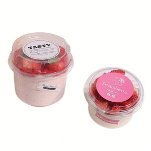 ถ้วยพลาสติกใสขนาด 150/250 มล. สำหรับไอศกรีม เยลลี่ พุดดิ้ง มูส ทีรามิสุ ขนมหวาน กล่องขนมเค้กโฮมเมด พร้อมฝาปิด แบบใช้แล้วทิ้ง - Product Image 1