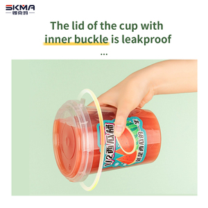 1 lít cấp thực phẩm PP Cốc dùng một lần với xử lý biểu tượng tùy chỉnh cho trà bong bóng nước giải khát Kem - Product Image 5