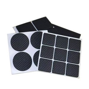 Black Mesh Silicone Pad Non-slip <b>Rubber</b> Gasket Self-adhesive Silicone Foot Pad Silencer Shock Absorbing Silicone Gasket - Product Image 1
