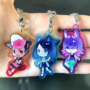 Customized Acrylic Color Window Pendant Custom rainbow Keychain Laser Creative Diy Animation Cartoon Star Peripheral - Product Image 3