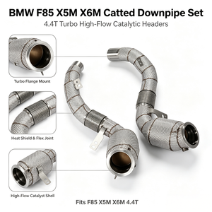 Collettore di Scarico per Auto ad Alte Prestazioni per BMW F85 X5M F86 X6M S63 4.4T, Tubi di Scarico Downpipe con Copertura Isolante Termica, Miglioramento della Potenza - Product Image 1