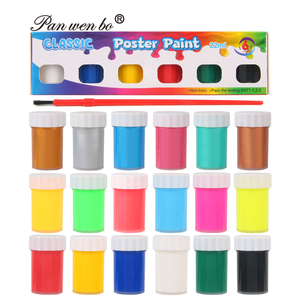 Affiche professionnelle peintures acryliques ensemble Non toxique 6 couleurs 22ml peinture peinture au doigt pour enfants bricolage - Product Image 1