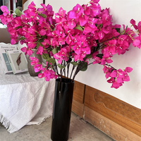 Fleur de Bougainvillier Artificielle en Soie de Haute Qualité, Toucher Réel, Rose et Blanc, Étanche, Faite à la Main, pour Pâques, Noël, Remise de Diplôme, Mariage