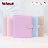 Agenda/Planificateur Hongbo A5 en cuir Pebble Luxe, 39 couleurs, 6 anneaux dorés, mensuel/hebdomadaire/quotidien, avec personnalisation disponible