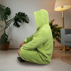 Disfraz <span class=keywords><strong>de</strong></span> Santa Claus para Niños, Unisex, Pijama <span class=keywords><strong>de</strong></span> Terciopelo con Capucha, Disfraz <span class=keywords><strong>de</strong></span> Navidad, Disfraz <span class=keywords><strong>de</strong></span> Fiesta, Disfraz <span class=keywords><strong>de</strong></span> TV y Cine, Monstruo Verde <span class=keywords><strong>Grande</strong></span> para Niñas - Product Image 4