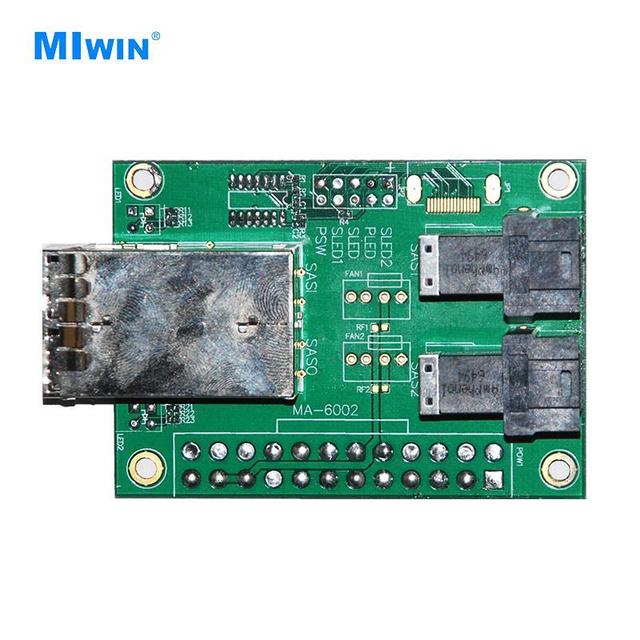 MIWIN Custom Manufacturer Supply Hard Drive Backplane Sas Sata3 12 Gbs SFF-8643 to SFF-8644 Hard Disk Backplane for Server Use