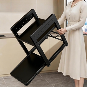 Estante de Almacenamiento Extraíble <span class=keywords><strong>para</strong></span> Encimera de Cocina, Multifuncional, <span class=keywords><strong>para</strong></span> <span class=keywords><strong>Microondas</strong></span>, Freidora de Aire, Horno, <span class=keywords><strong>Arrocera</strong></span>, Venta al Por Mayor, Personalizado, Resistente - Product Image 3