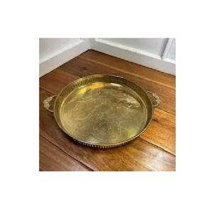 Durable Hotel Buffet Plate Restaurante Metal Restaurante Vajilla Taza de té Bandeja para servir con asa - Product Image 1