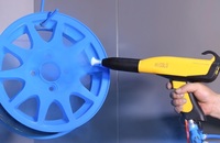 Équipement professionnel de peinture en poudre électrostatique manuel à chaud pour jantes