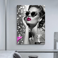 Moderne Salon Art Portrait Féminin Murale Hôtel murale design personnalisé toile affiche photo peintures décoration murale