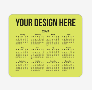 Tapis de souris calendrier horizontal personnalisé avec logo, base antidérapante, pour cadeau de bureau - Product Image 2
