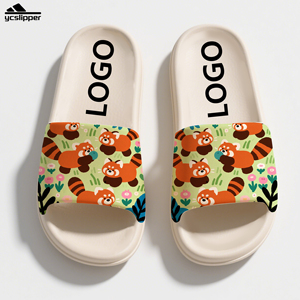 Nueva moda Casual <span class=keywords><strong>Panda</strong></span> rojo tendencia baño mujeres personalidad playa sandalias delicadas diapositivas zapatillas - Product Image 1